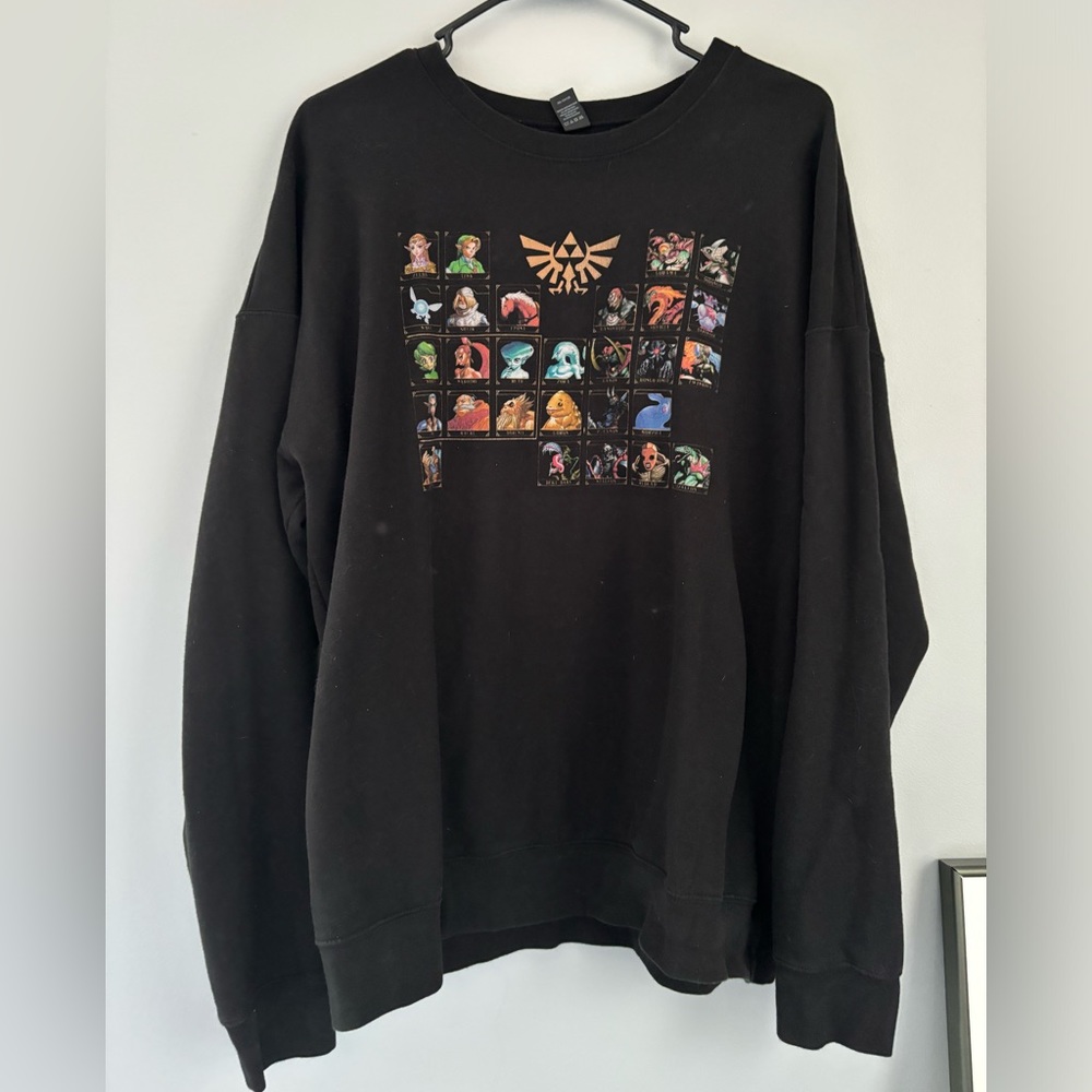 Legend of Zelda Periodic Table of Elements character crewneck sweatshirt